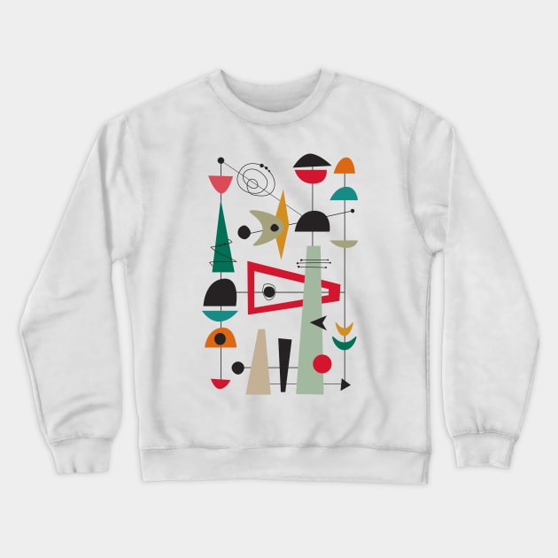 Mid Century Modern 32 Crewneck Sweatshirt by Dream Print Designs